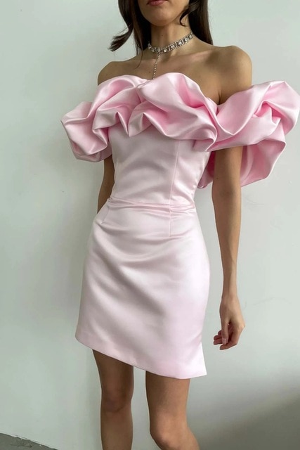 High Quality Summer Bodycon Party Dress Women White Ruffle Dress Elegant Off The Shoulder Mini Dress Celebrity Even Club Dress - Image 3