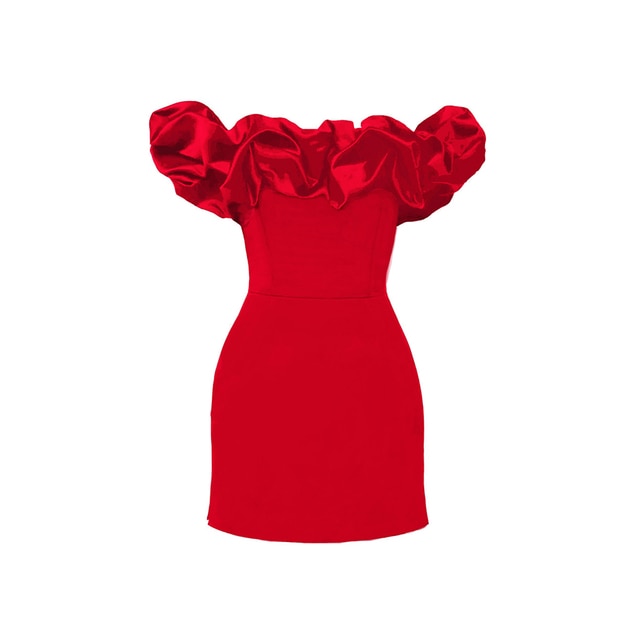 High Quality Summer Bodycon Party Dress Women White Ruffle Dress Elegant Off The Shoulder Mini Dress Celebrity Even Club Dress - Image 4