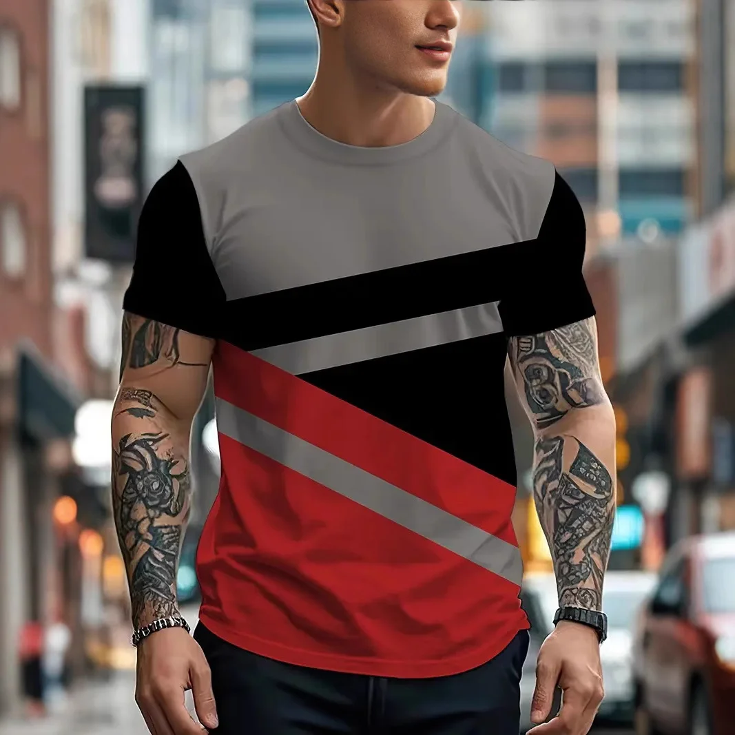 2025 Summer Fashion Creative Graphic T Shirts For Men Casual 3D Print Hip Hop Harajuku Personality Round O-Neck Short Sleeve Top - Image 4