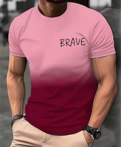 Fashion Letter And Tie-dye Fashion Men's T-Shirts Summer 3d Printed Gradient Street Short Sleeve Comfort Tee 6XL Plus Size Tops