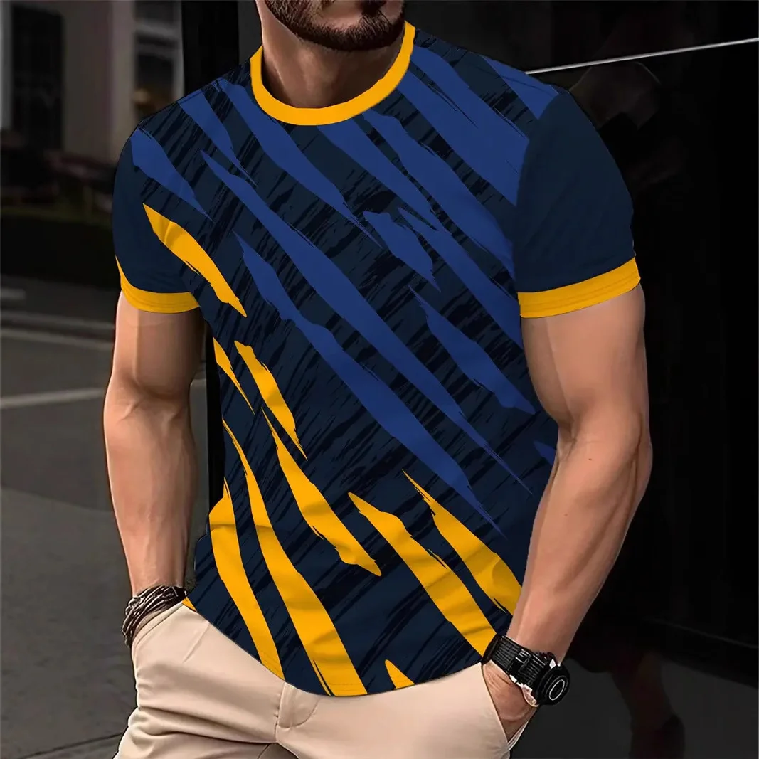 2025 Summer Fashion Creative Graphic T Shirts For Men Casual 3D Print Hip Hop Harajuku Personality Round O-Neck Short Sleeve Top