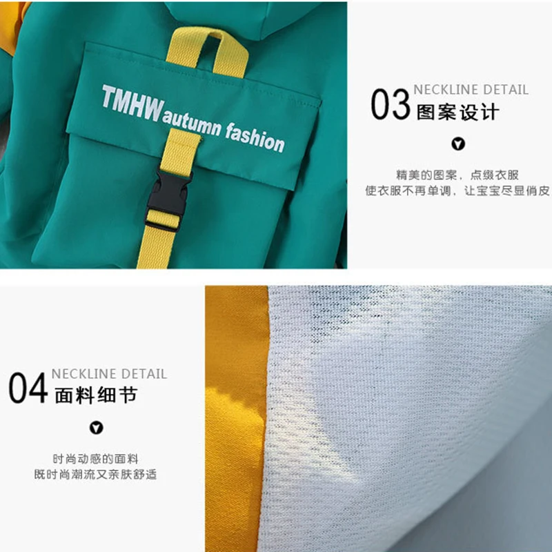 2-12 Years Spring Autumn Boys Jacket Letter Fashion Kids Jacket Hooded Zipper Boys Windbreaker Outerwear Children's Clothing - Image 3