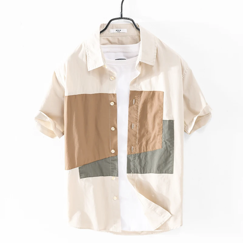 New arrival short-sleeved brand cotton shirt men casual trendy comfortable shirts for men camisa chemise tops mens clothing - Image 3