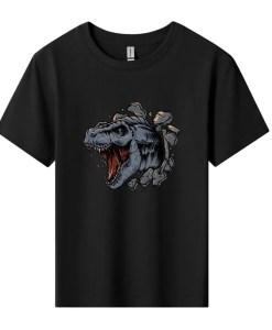 Cotton T Shirt Boy Girl Children's Tee Shirt Dinosaur Printed Kid Clothes Cartoon 2-8 Years Tops Gift Add Your Design