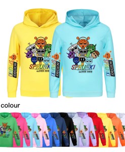 Sprunki Cartoon Hoodie Kids Incredibox Sweaters Boys Long Sleeve Coats Baby Girls Pullover Clothes Children Casual Sweatshirts