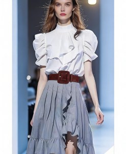 Luxury Vintage Wide Waist Belt for Women - Brown Genuine Cowhide/Suede Leather Belt, High Waist Fashion Belts for Dress Coat